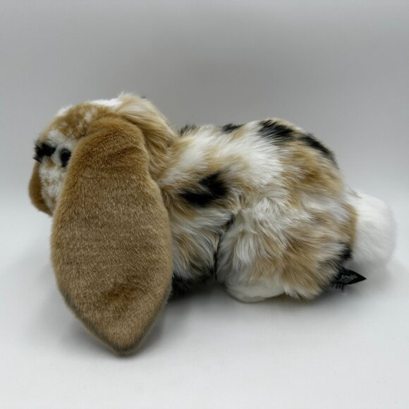 Living Nature 11" Dutch Lop Eared Bunny Rabbit Plush / Tan, White and Black - Picture 3 of 12